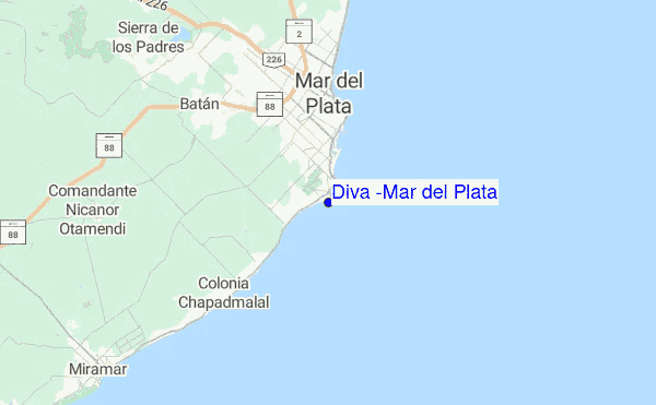 Diva (Mar del Plata) Location Map