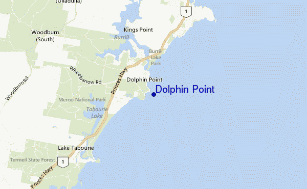 Dolphin Point location map