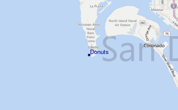 Donuts location map
