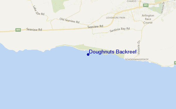 Doughnuts Backreef location map