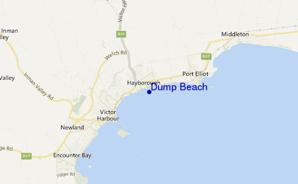 Dump Beach location map