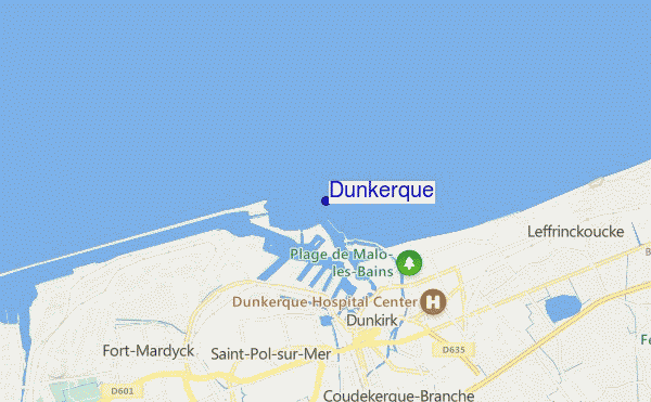 Dunkerque location map