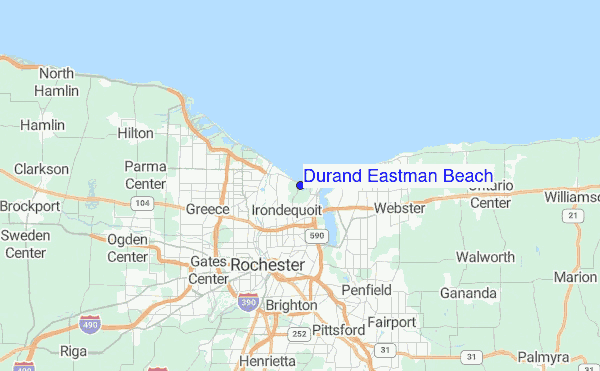 Durand Eastman Beach Surf Forecast And Reports Lake Ontario Usa Durand Eastman Beach Regional Map Local