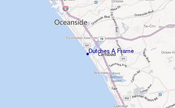 Dutches A Frame location map