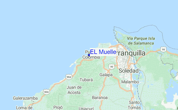 EL Muelle Location Map