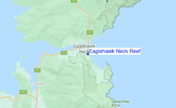 Eaglehawk Neck Reef location map