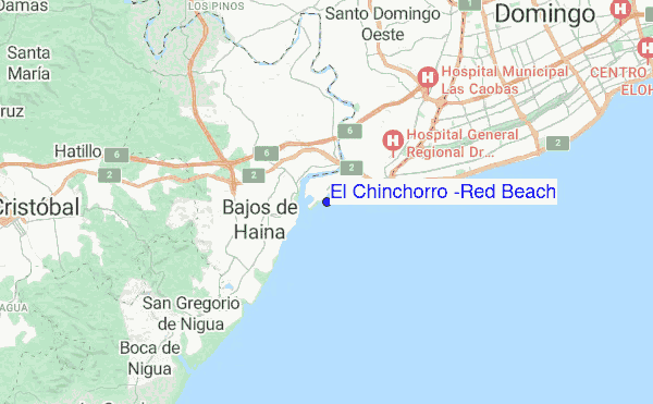 El Chinchorro (Red Beach) location map