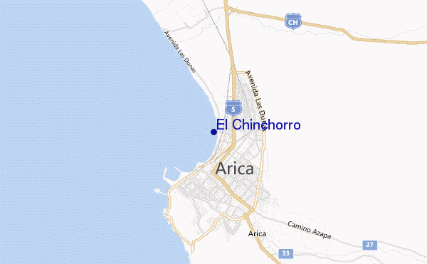 El Chinchorro location map