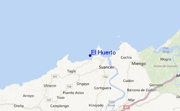 El Huerto location map