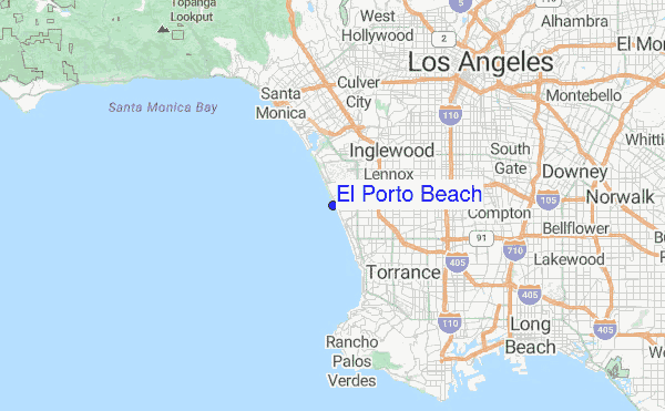 El Porto Beach Location Map