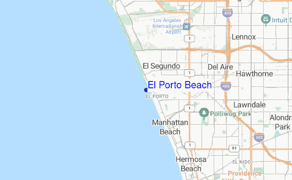 El Porto Beach location map