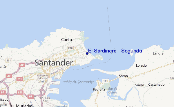 El Sardinero - Segunda location map