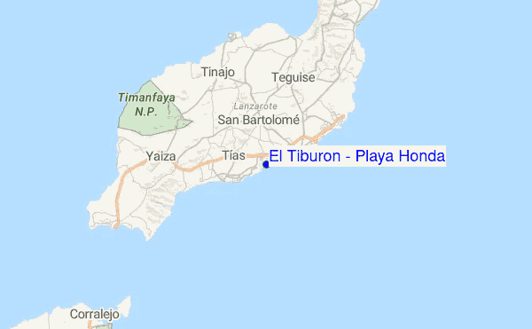 El Tiburon - Playa Honda Location Map