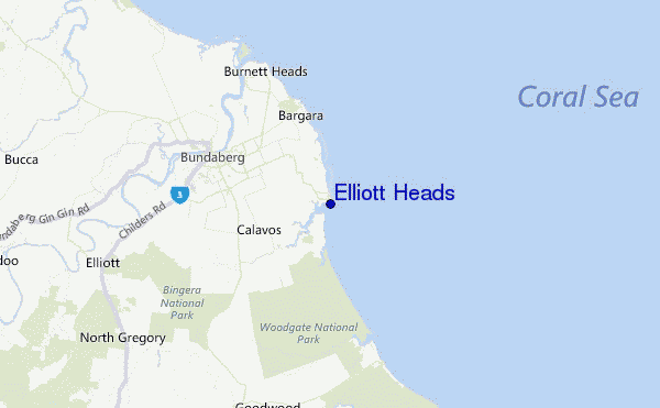 Elliott Heads Location Map