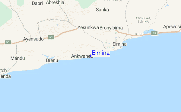 Elmina location map