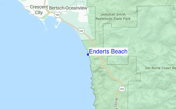 Enderts Beach location map