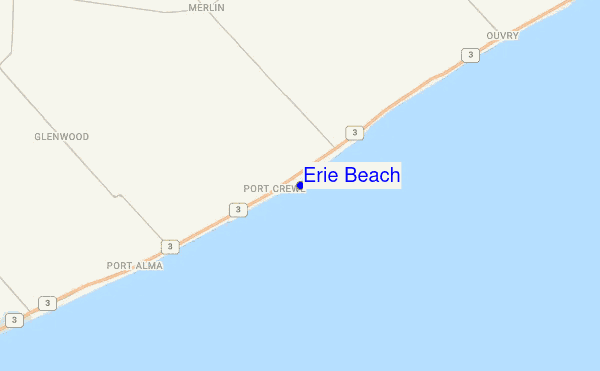 Erie Beach location map