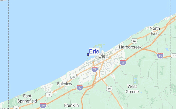 Erie Location Map
