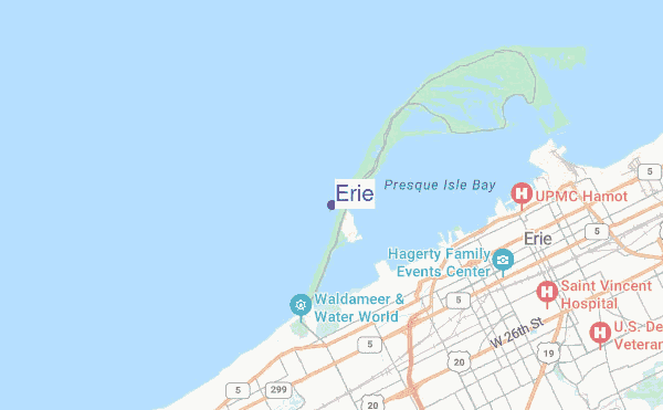 Erie location map