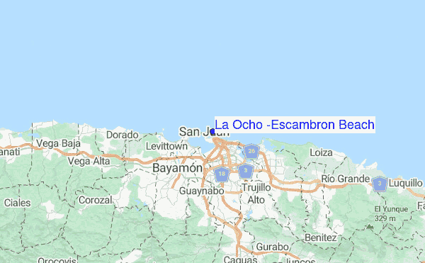 La Ocho Escambron Beach Surf Forecast and Surf Reports Puerto