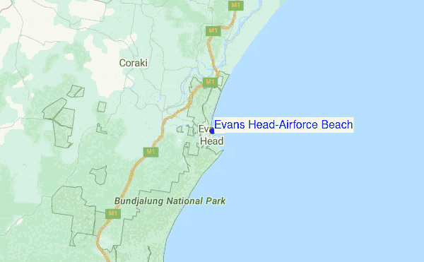 Evans Head Map Nsw Evans Head-Airforce Beach Surf Forecast And Surf Reports (Nsw - North  Coast, Australia)