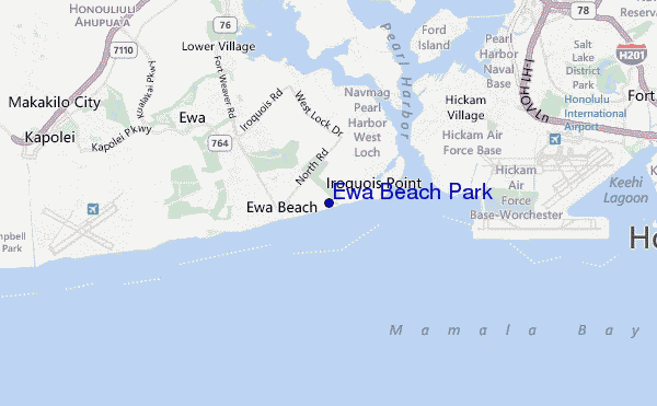 Ewa Beach Park location map