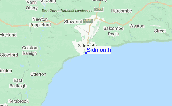 Sidmouth location map