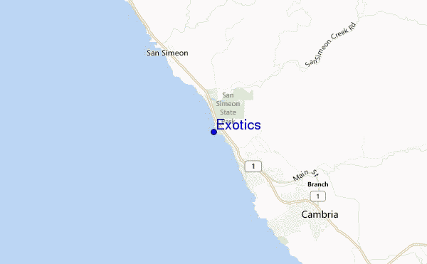 Exotics location map
