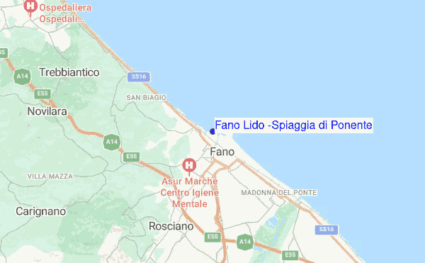 Fano Lido (Spiaggia di Ponente) location map