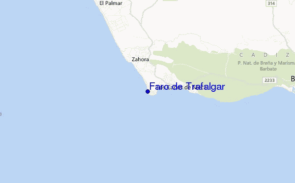 Faro de Trafalgar location map