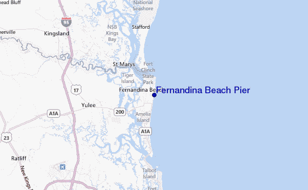 Fernandina Beach Pier Location Map
