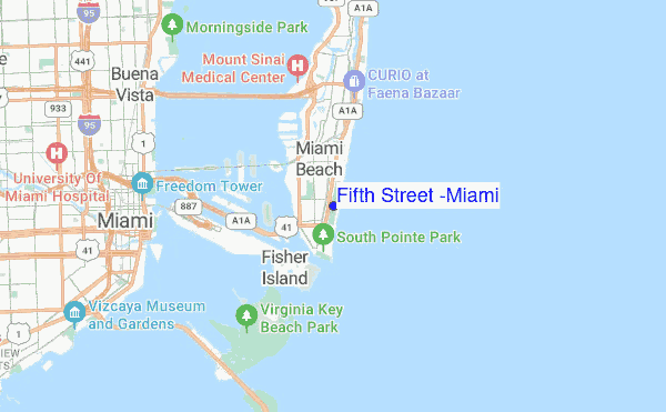 Fifth Street (Miami) location map