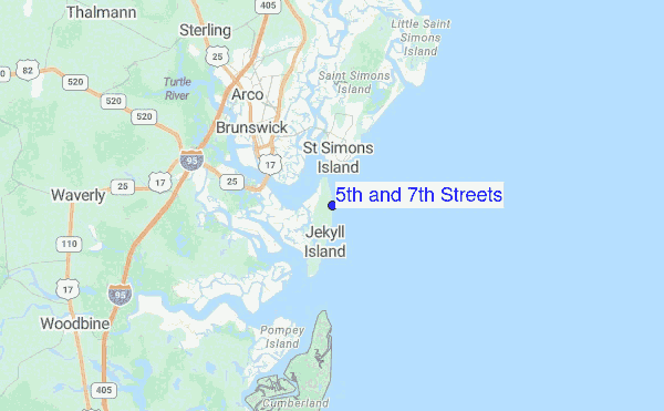 5th and 7th Streets Location Map
