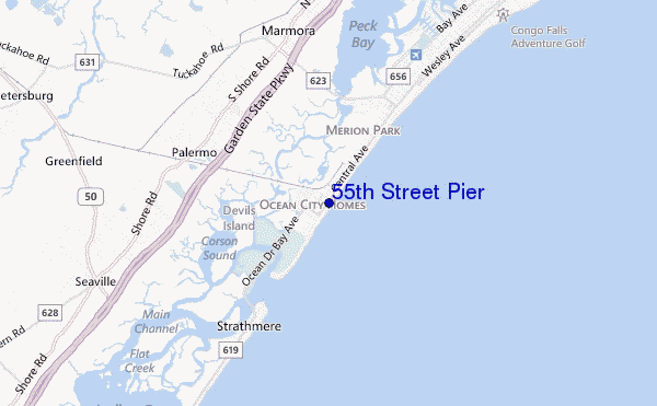 55th Street Pier location map