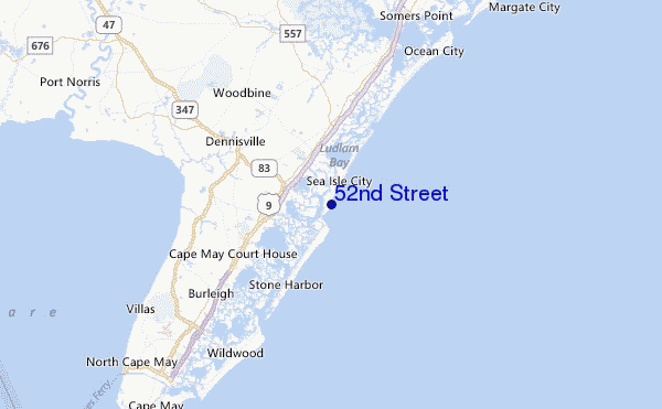 52nd Street Location Map
