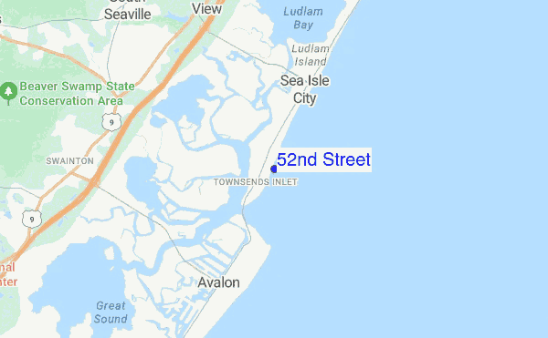 52nd Street location map