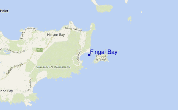Fingal Bay location map