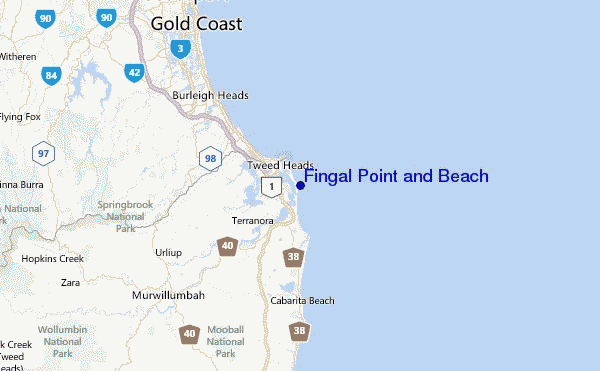 Fingal Point and Beach Location Map