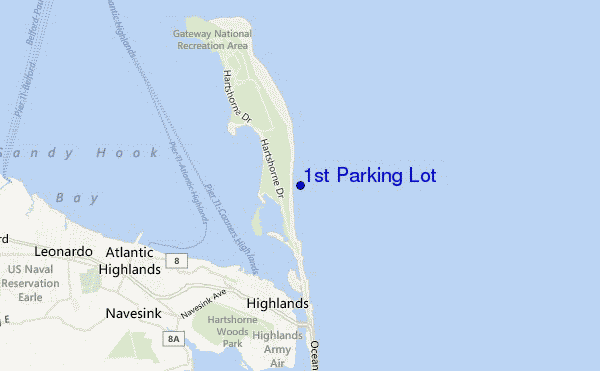 1st Parking Lot location map