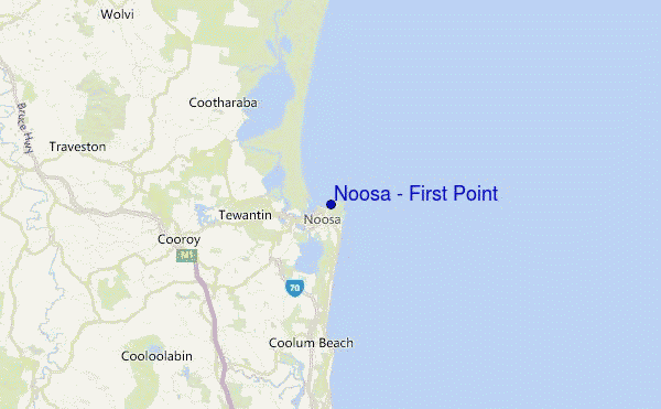 Noosa - First Point Location Map