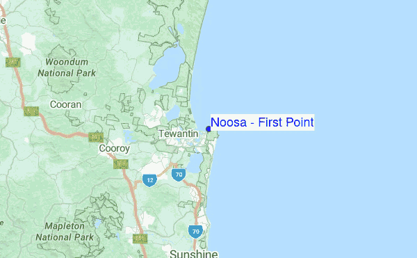 Map Of Noosa Area Noosa - First Point Surf Forecast And Surf Reports (Qld - Sunshine Coast,  Australia)