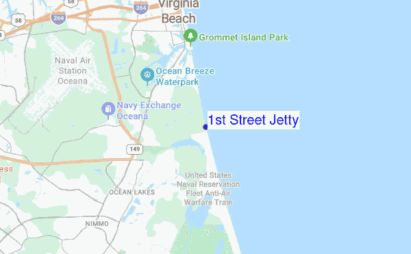 1st Street Jetty location map