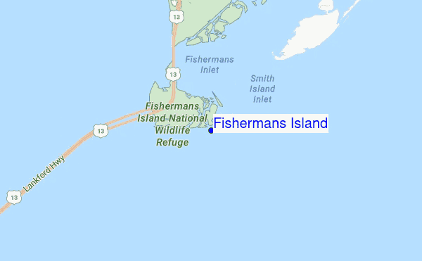 Fishermans Island location map