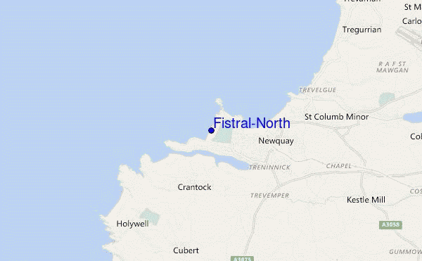 Fistral-North location map