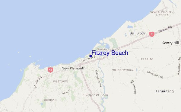 Fitzroy Beach location map