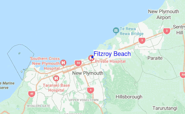 Fitzroy Beach location map