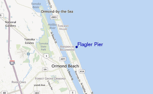 Flagler Pier location map