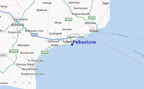 Folkestone Location Map