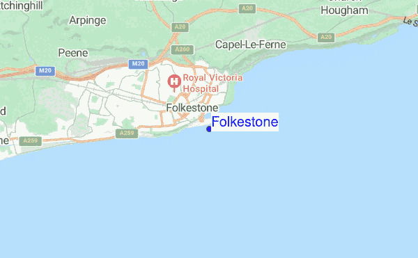 Folkestone location map