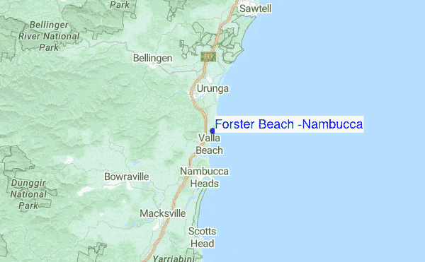 Forster Beach (Nambucca) Location Map